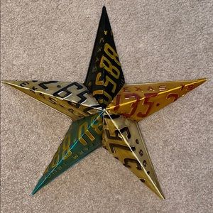 License plate star decor